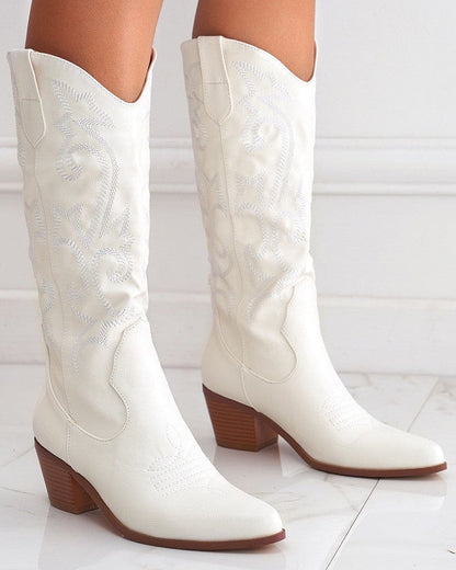 Olympeia Boots | Stylish Western Embroidered Boots