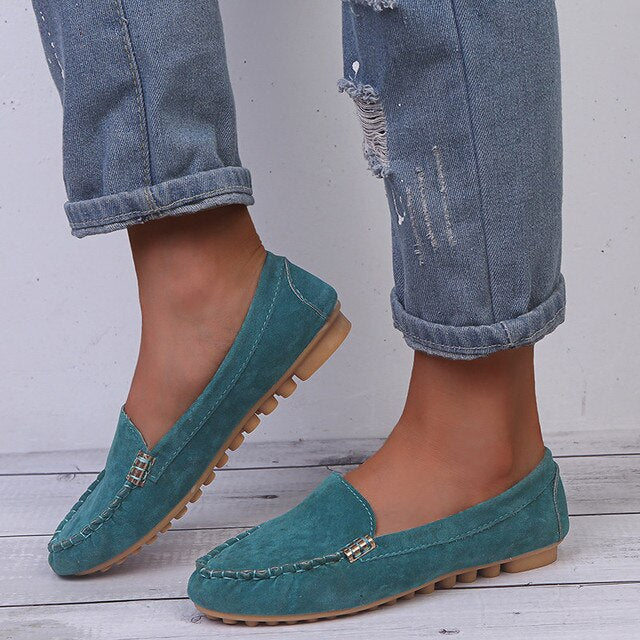 Women's Denim Flats Jeans Shoes