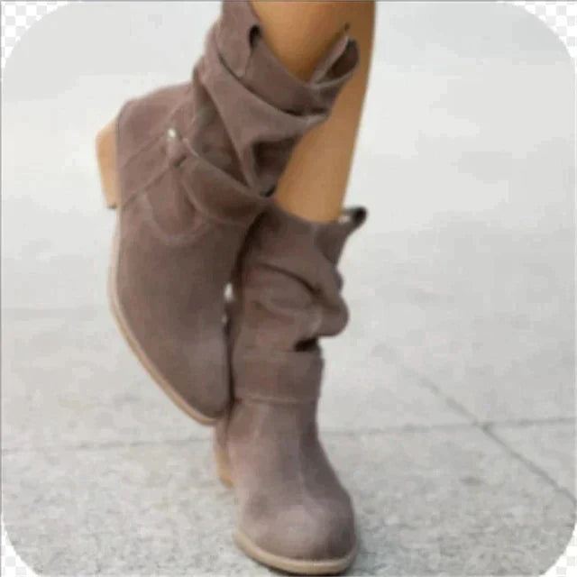 Kerstine - Modern Buckle Boots for Women