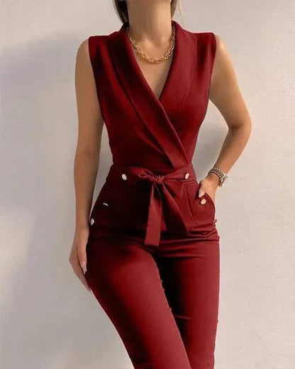 Stylish Wrap Top with Matching Pants