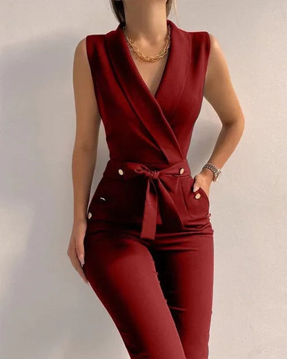 Éloïse - Elegant wrap top with matching pants