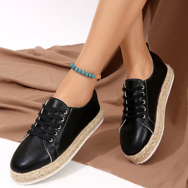 Metallic espadrille lace-ups