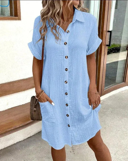 Polo Dress - Oversized - Airy Cotton - Perfect for Summer Events