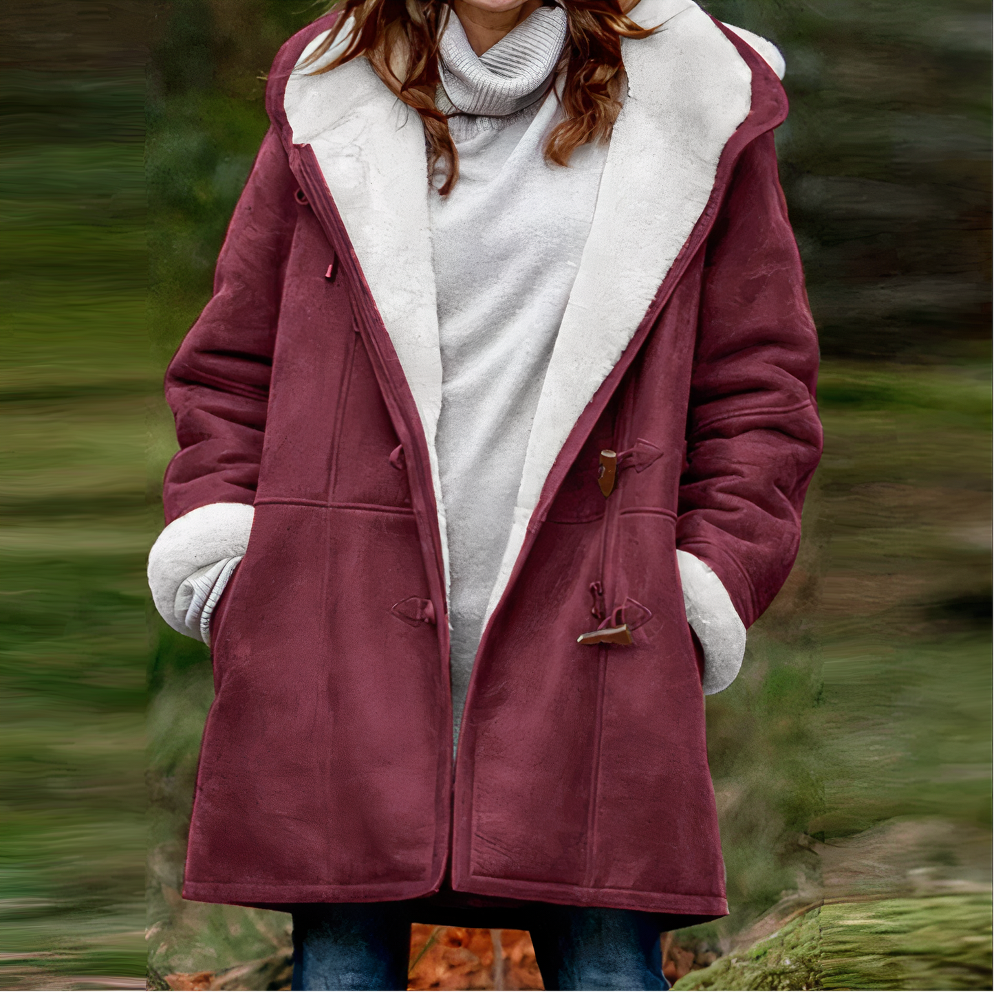 Long-sleeved velvet coat - Wendy