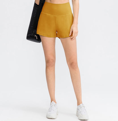 2 In 1 Yoga Shorts With High Waist