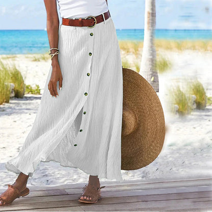 LEXIE - Button-front maxi skirt