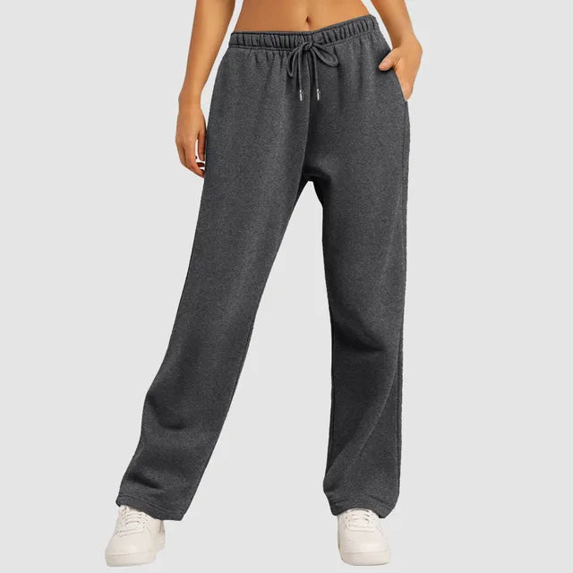 Shiela - Women's Lined Wide Leg Jogging Pants