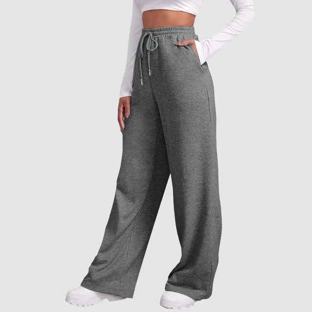 Shiela - Women's Lined Wide Leg Jogging Pants