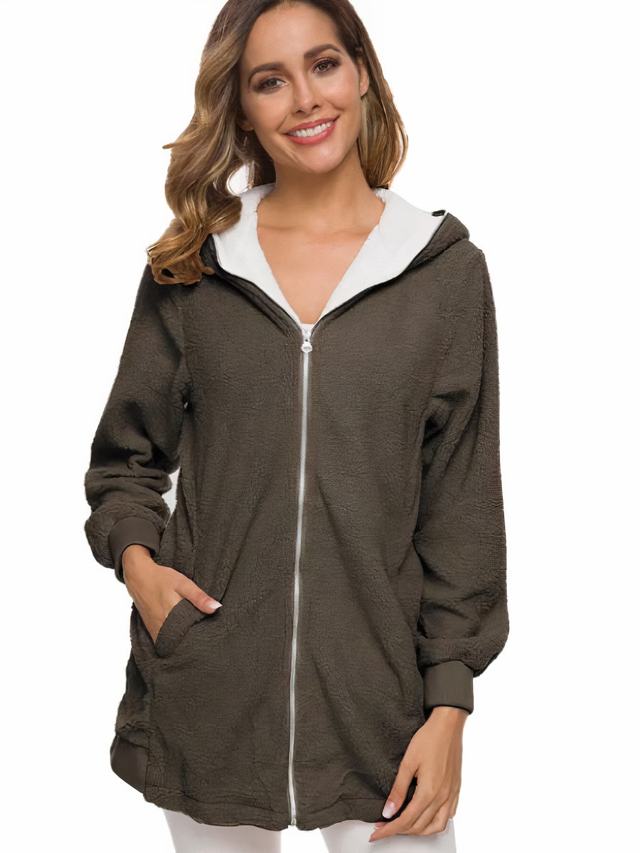 Winter coat with hood for women - Wilda