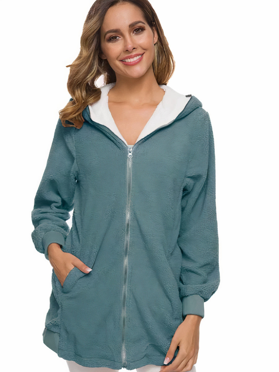 Winter coat with hood for women - Wilda