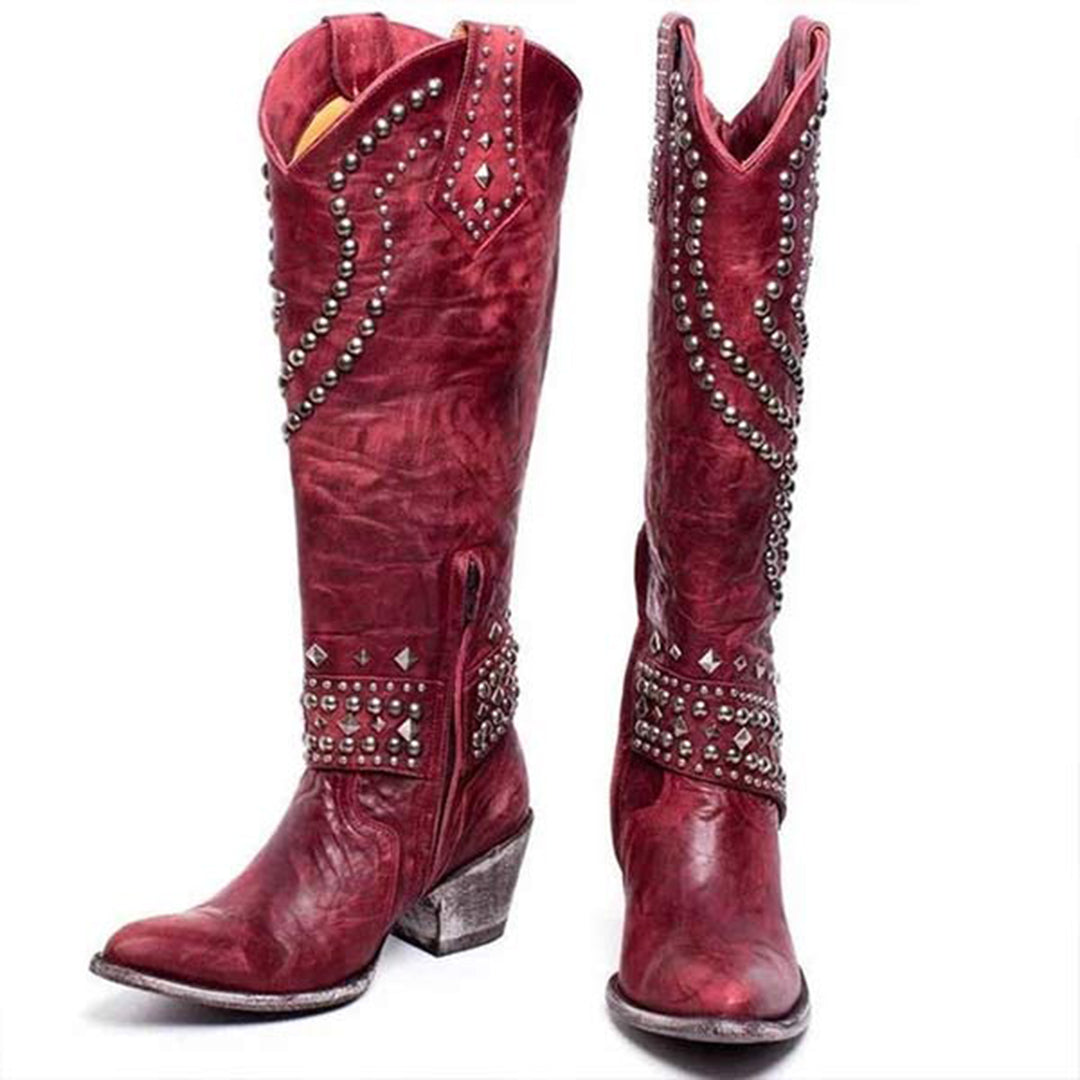 Lifaa - Cozy Cowboy Boots for Women