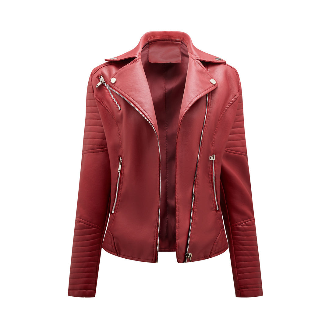 Stylish women's leather jacket