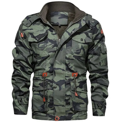 Elegant camouflage winter jacket with multiple pockets for men | Ideal for fall/winter