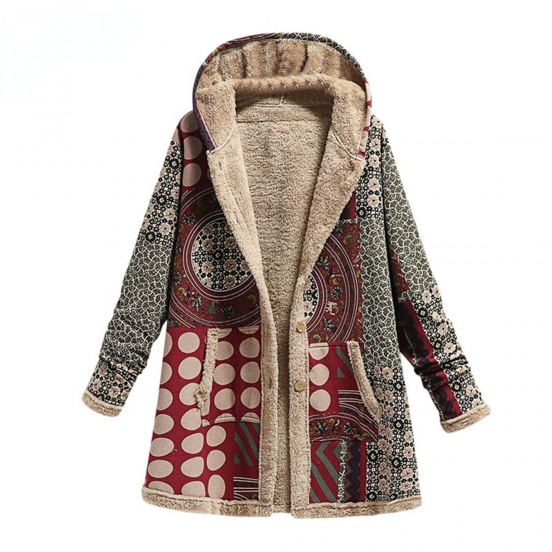 Adalie Coat | Casual Printed Winter Coat