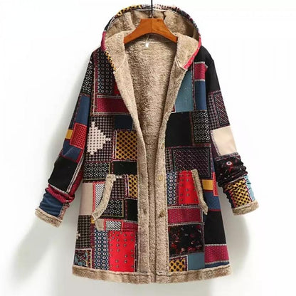 Adalie Coat | Casual Printed Winter Coat