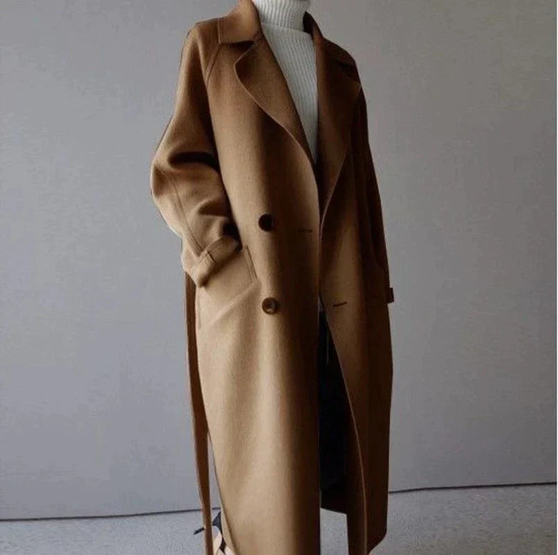 Long wool coat for women