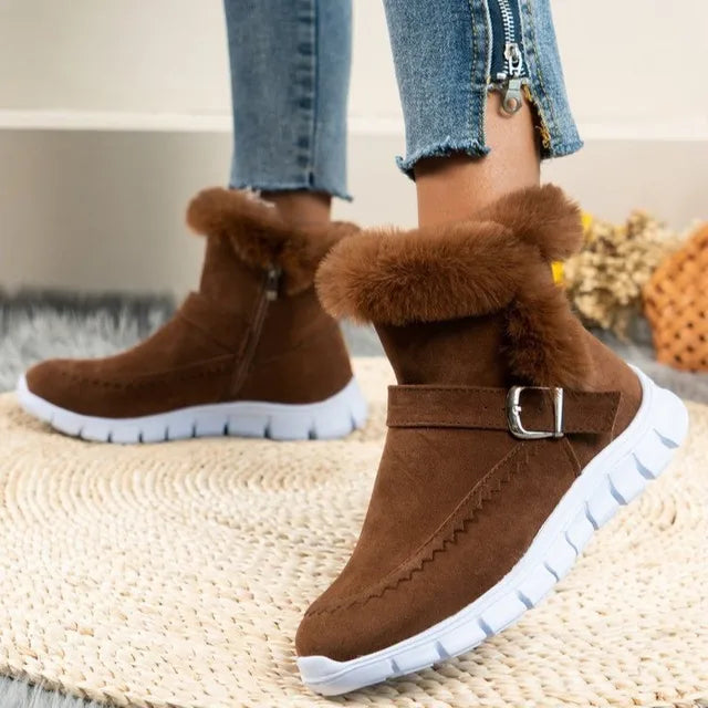 Snow boots for Women Casual Shoes Velvet Padded Cotton Boots