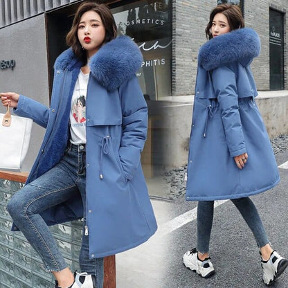 Long coat with hood for women