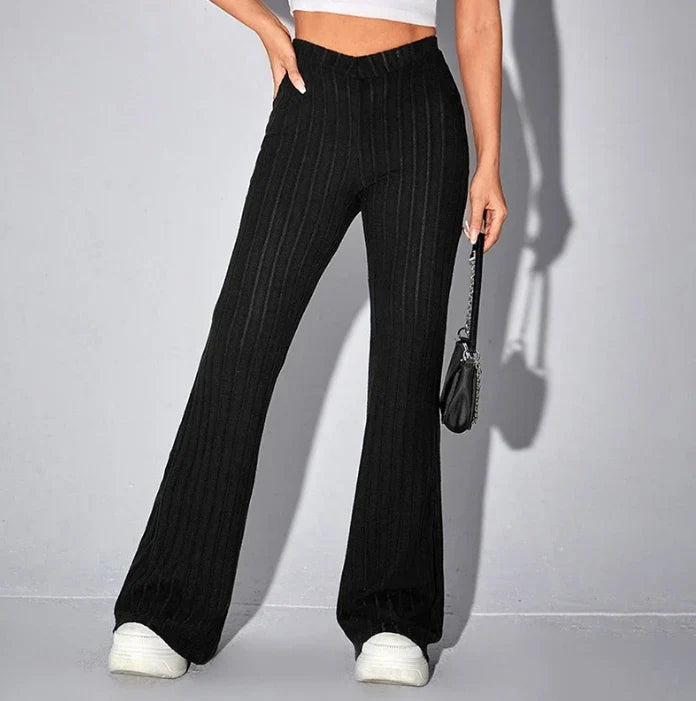 Gabrielle - Ribbed flared pants