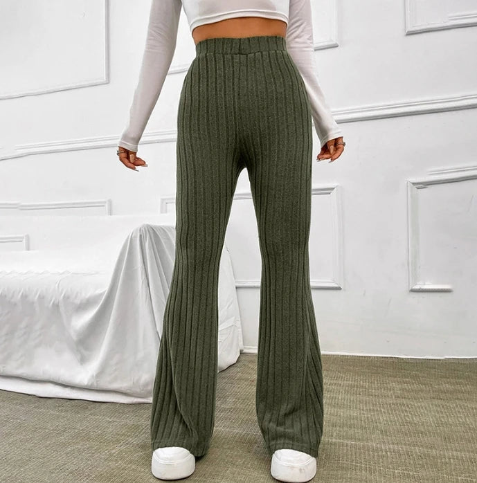 Gabrielle - Ribbed flared pants