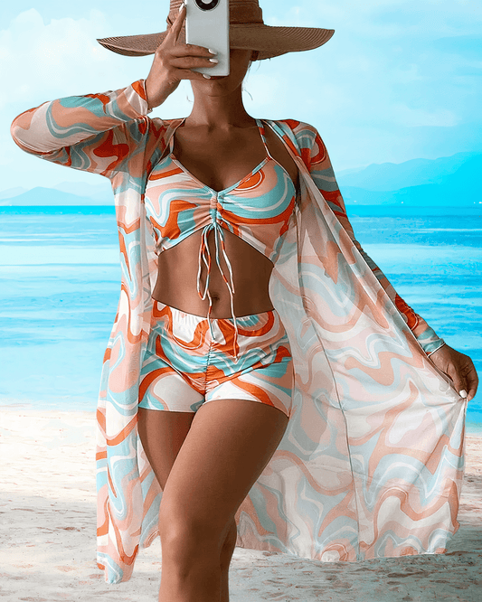 Kimono Set - Trendy Beach Fashion - Airy - Perfect for Sunny Days