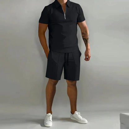 Lorenzo Two-piece set | Luxury polo and shorts summer set for men