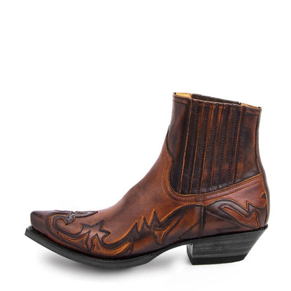 Unisex Leather Cowboy Western Boots - Etienne