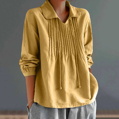 Leny - Pleated blouse for women