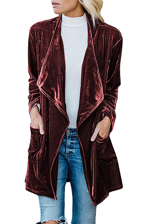 Wilhemina Vest | Long Velvet Vest