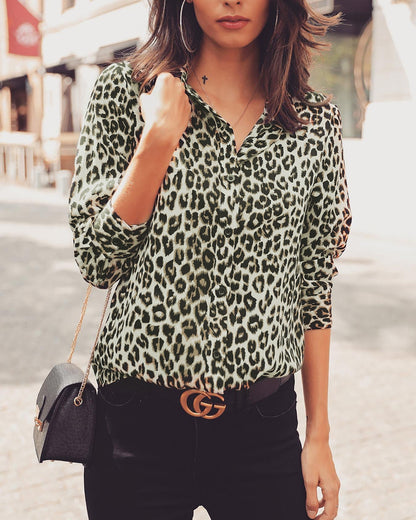 LEONA- Leopard blouse