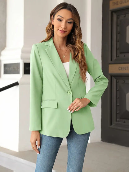 Abigail - solid blazer jacket with pockets