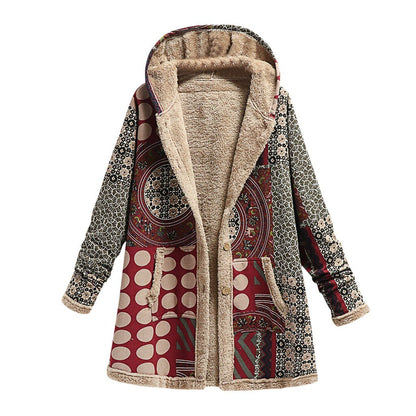 Thick printed fleece jacket - Seraphina