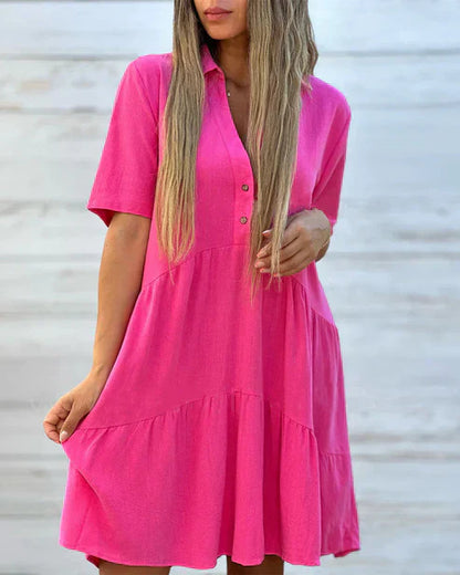 Becky - Comfortable lapel dress