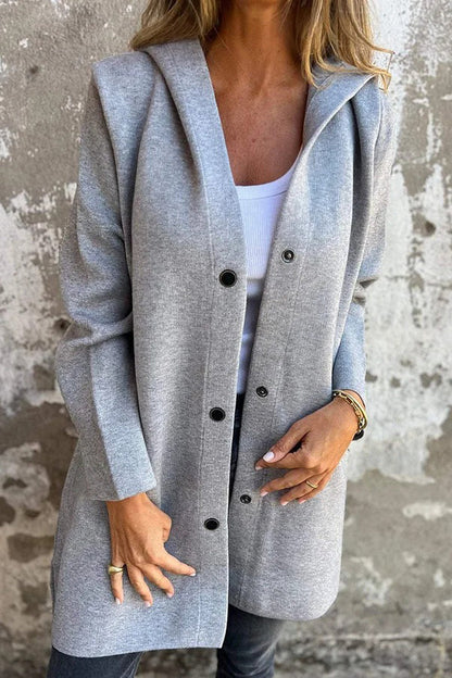 Xina Jacket | Casual Jacket with Buttons and Hood