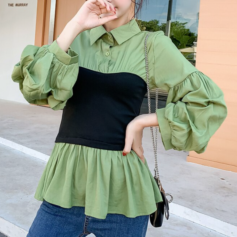 Eliza - Elegant blouse with lantern sleeves