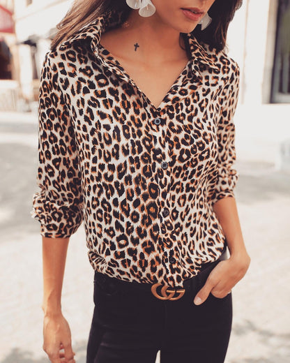 LEONA- Leopard blouse