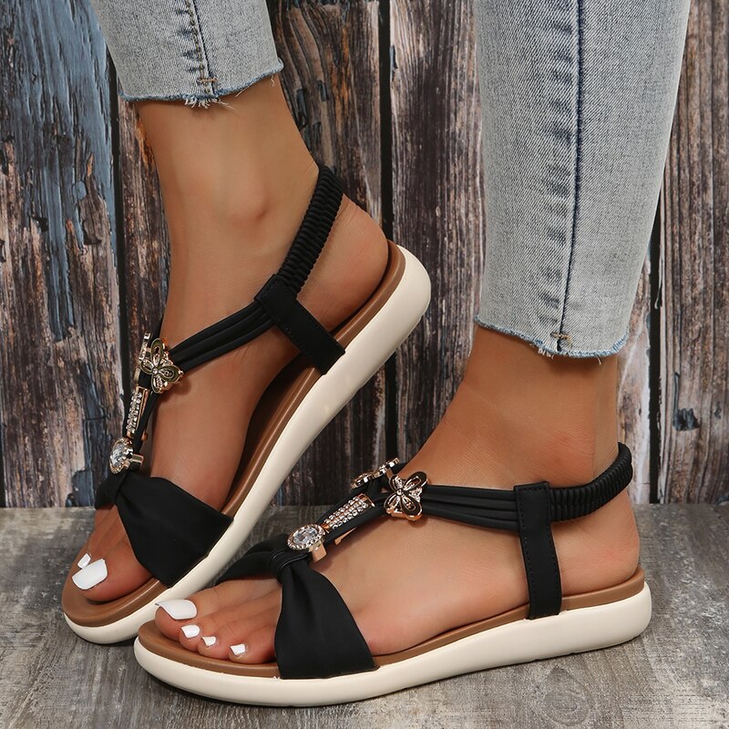 Eliana - Bohemian Inspired Flat Sandals