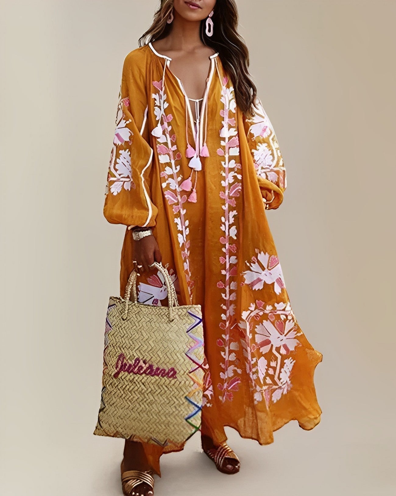 Lovia - Loose retro boho dress