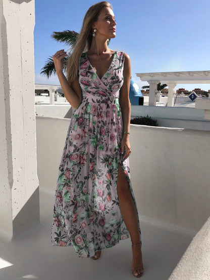 Armie -Summer dress in printed chiffon