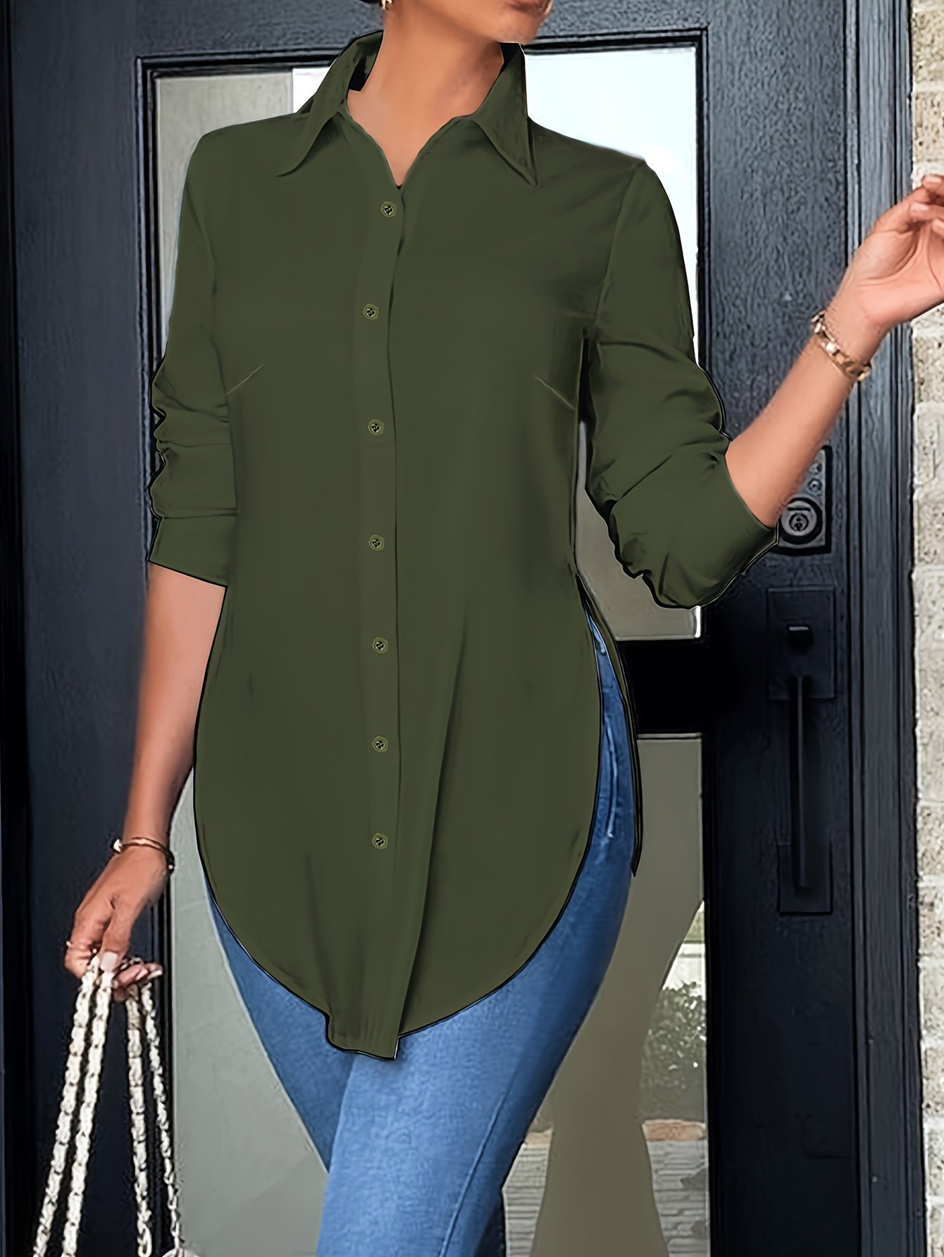 Wendaya Blouse | Split Button Shirt