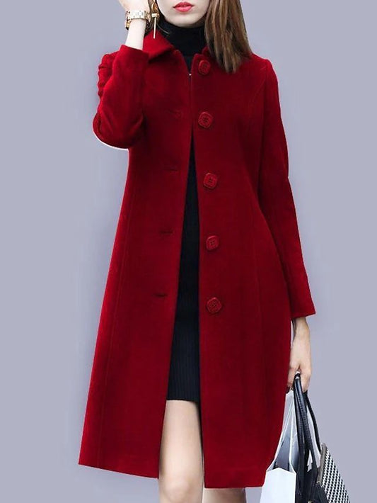 Women's Temperament Slim wool coat