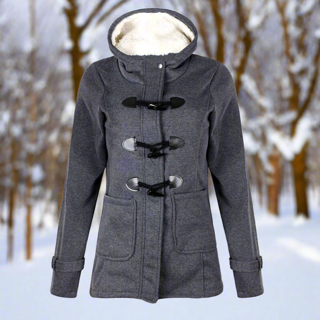 Cozy, trendy and functional hooded jacket for women