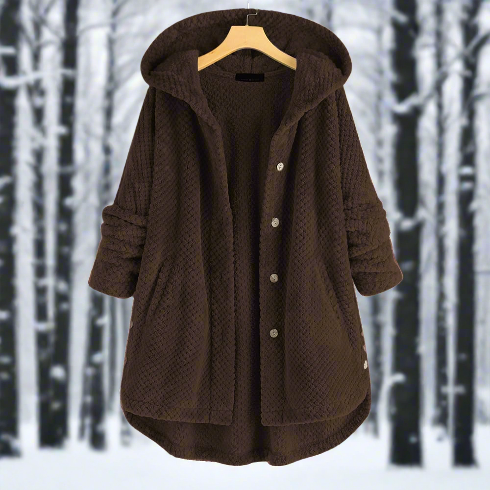 Stylish and cozy reversible fleece hoodie for women