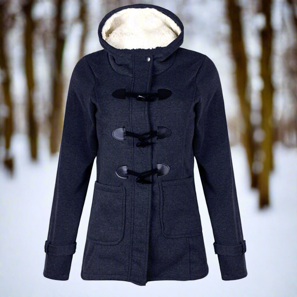 Cozy, trendy and functional hooded jacket for women