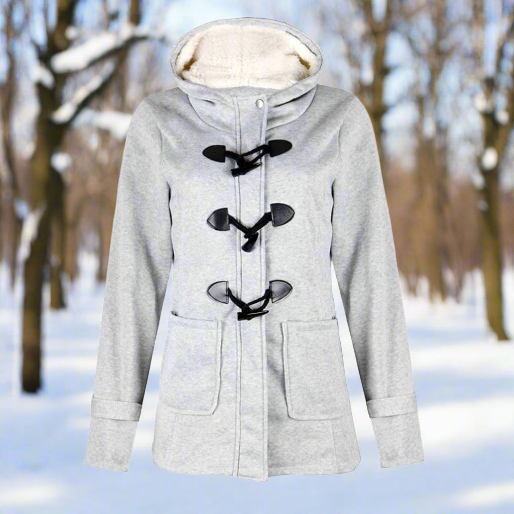 Cozy, trendy and functional hooded jacket for women