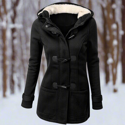 Cozy, trendy and functional hooded jacket for women