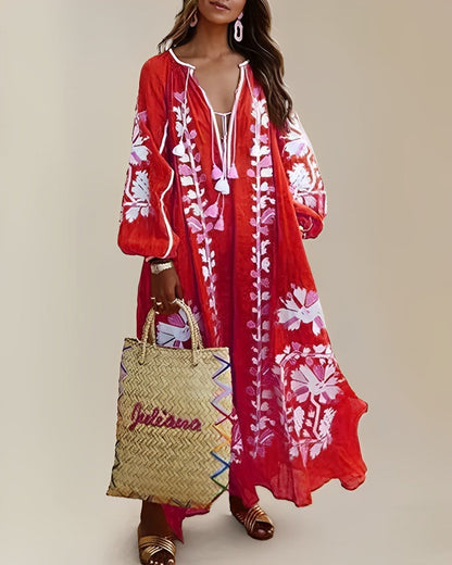 Lovia - Loose retro boho dress