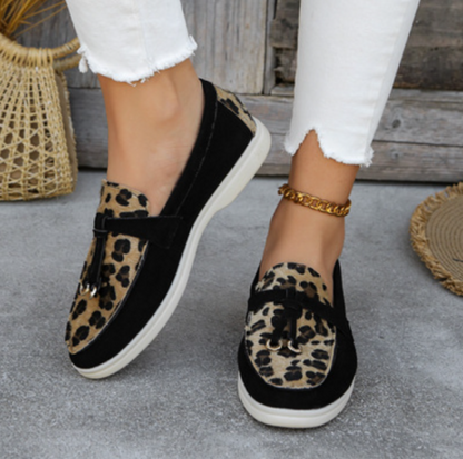 Qianna Shoes | Casual Leopard Print Loafers