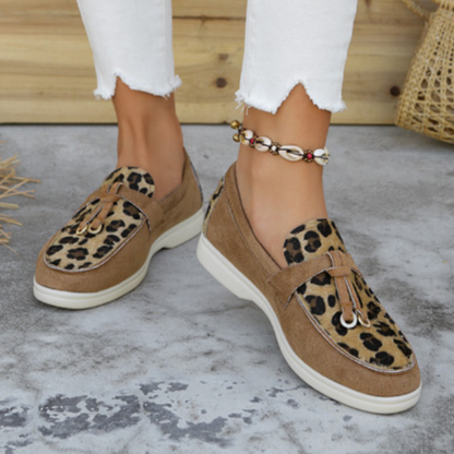 Qianna Shoes | Casual Leopard Print Loafers