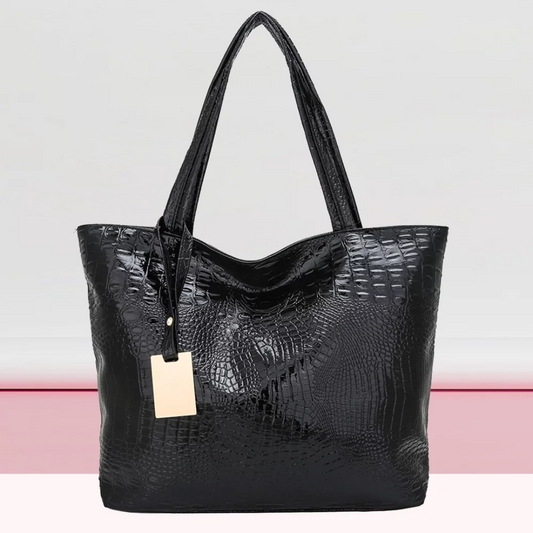 Isabella Shoulder Bag | Spacious bag with crocodile print